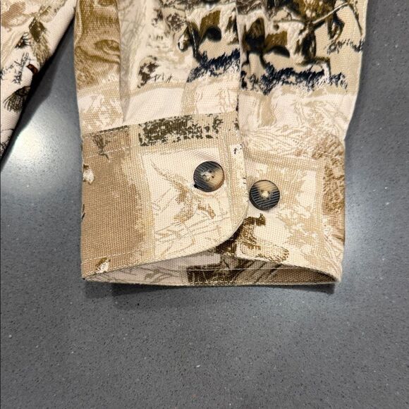 RedHead Beige and Black sz XLT 100% cotton duck hunting theme long sleeved shirt - Picture 8 of 15